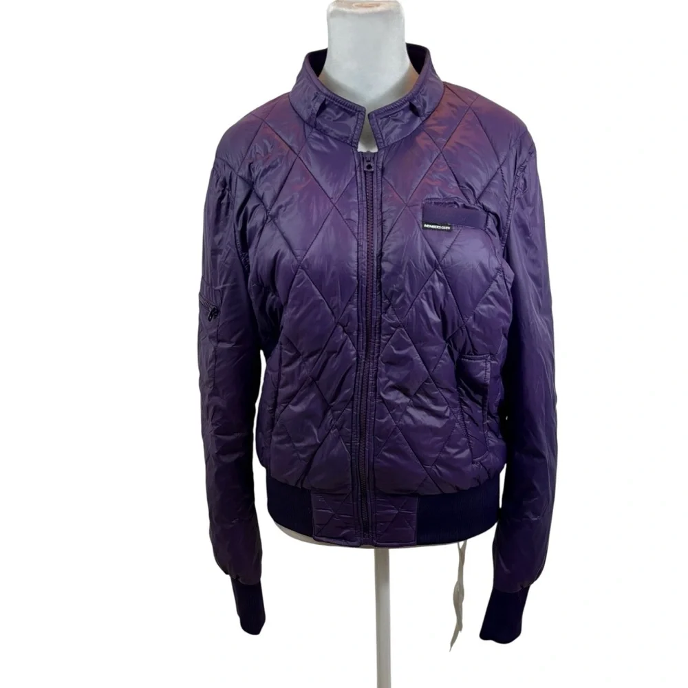 Ladies Members Only Dried Grape Color Ultra Light Mo-Tech Puffer Jacket‎ Large